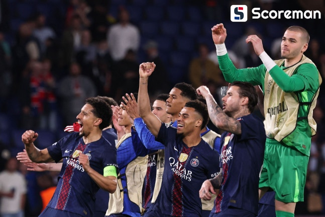 PSG, UCL 8강 1차전서 리버풀에 2-0 완승...이강인 교체 출전